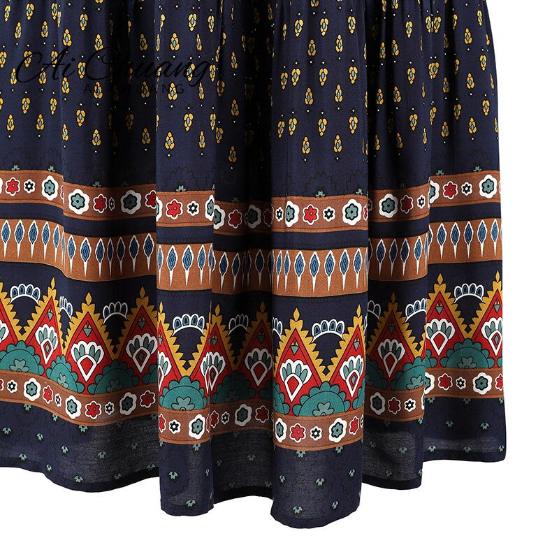 Ellen Bohemian Print Long Skirt