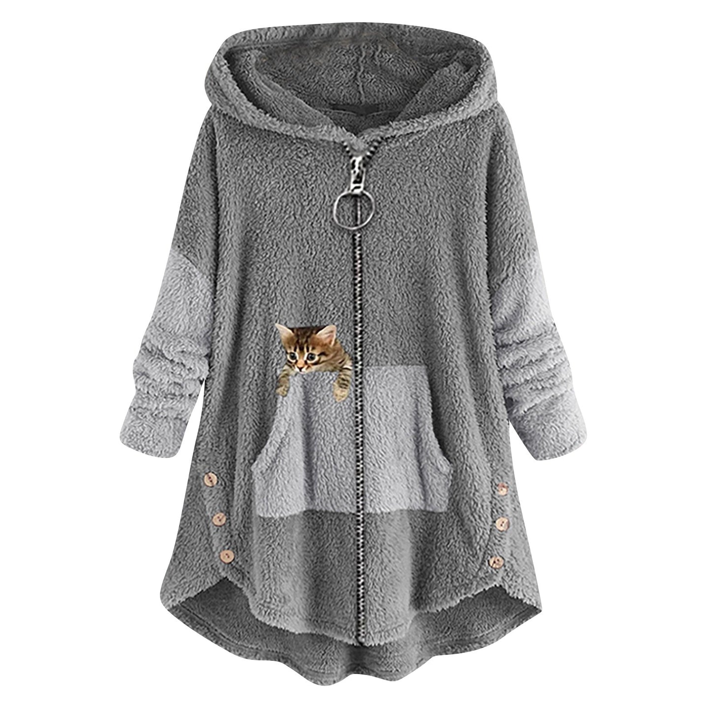 Cozy Kitten Zip-Up Fleece