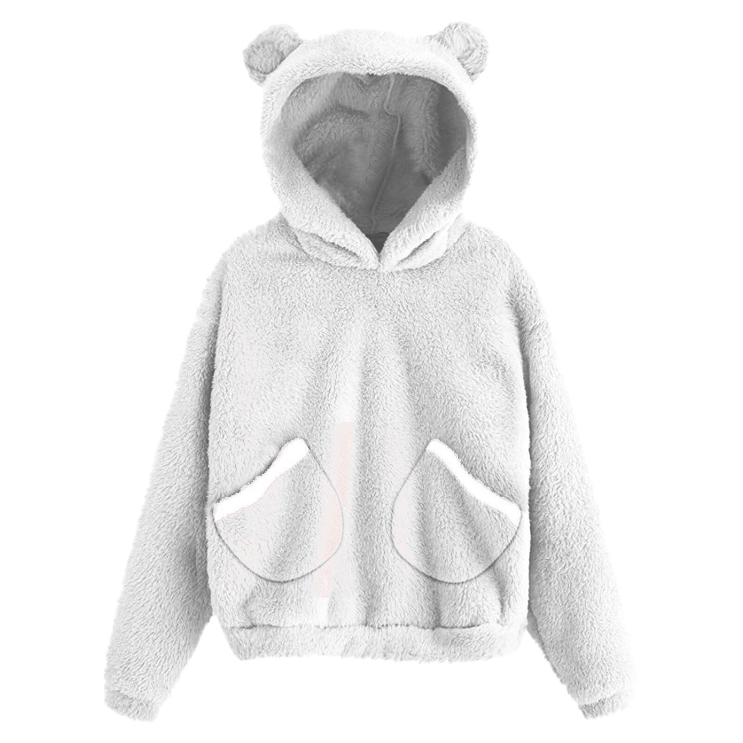 Heartbear Fluffy Fleece Hoody Pullover