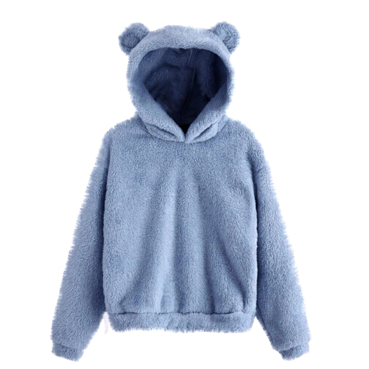 Heartbear Fluffy Fleece Hoody Pullover