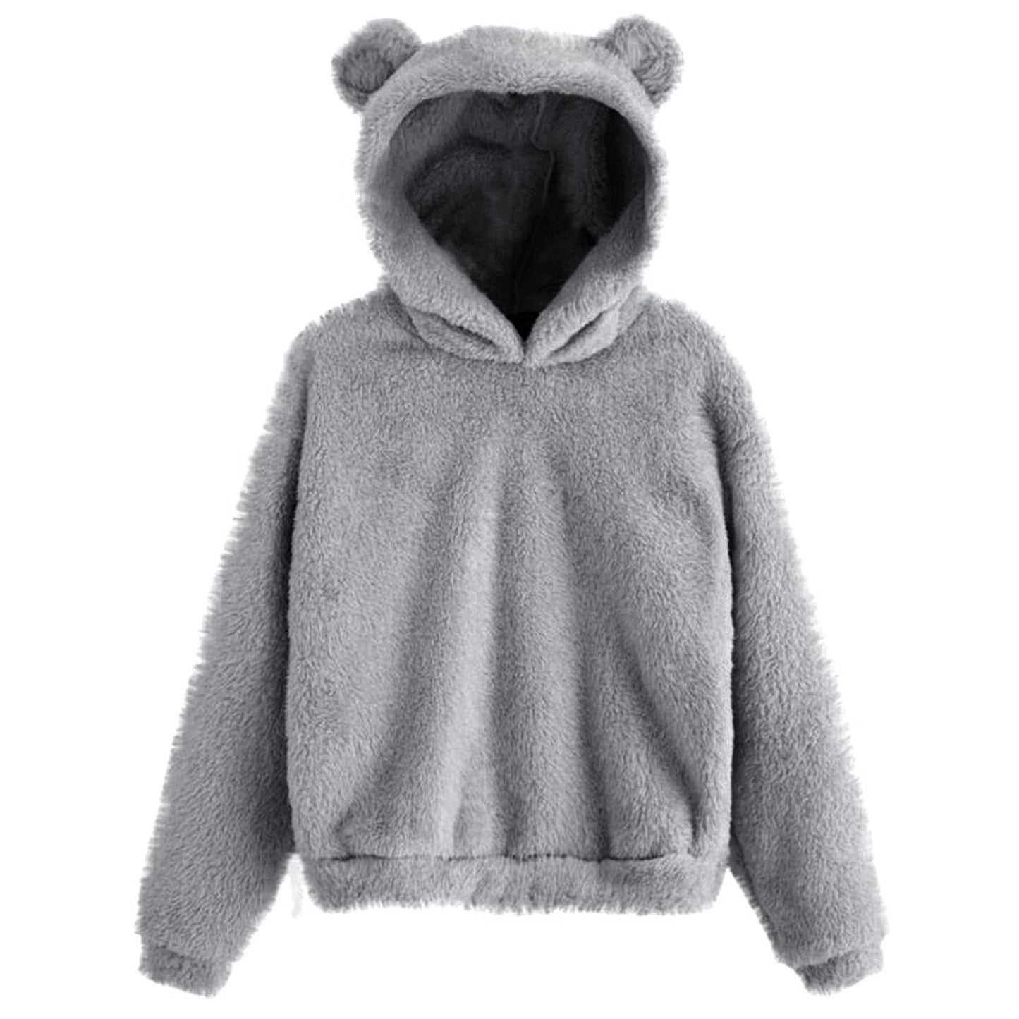 Heartbear Fluffy Fleece Hoody Pullover