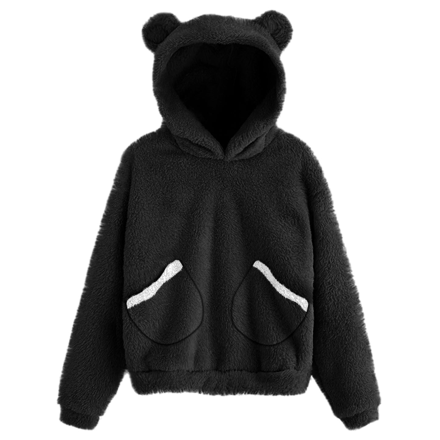 Heartbear Fluffy Fleece Hoody Pullover