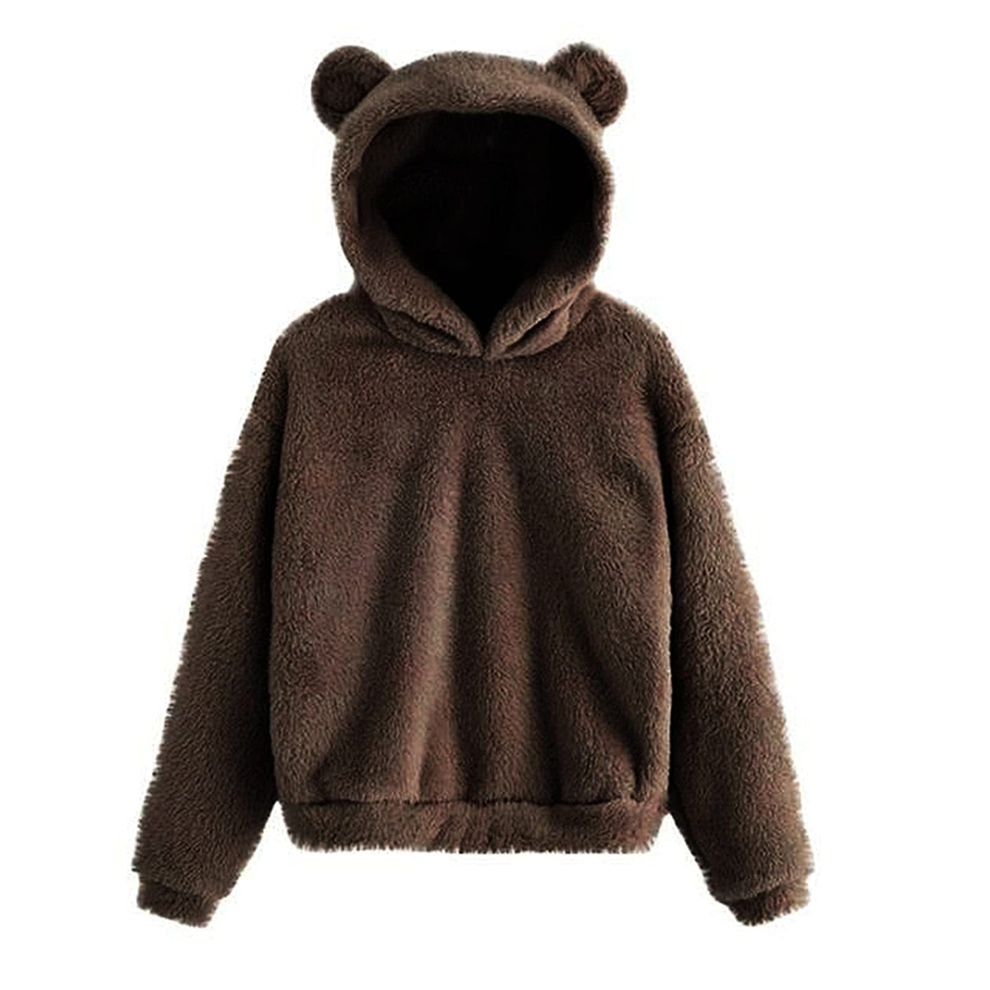 Heartbear Fluffy Fleece Hoody Pullover