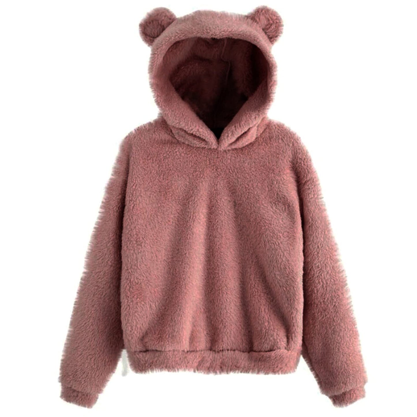 Heartbear Fluffy Fleece Hoody Pullover